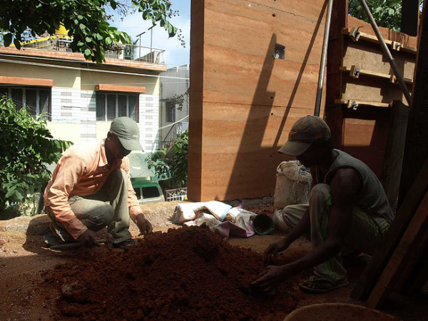 Rammed Earth Walls in Bangalore